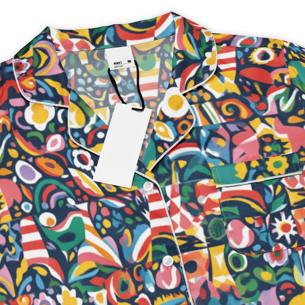 Carnival Herbarium on Women's Short Sleeve Pajama Top — Product details