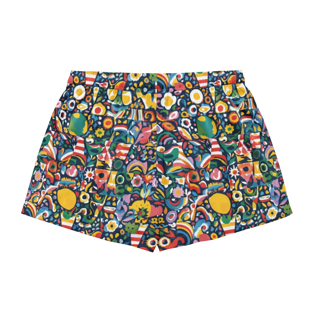 Carnival Herbarium on Women's Pajama Shorts — Back