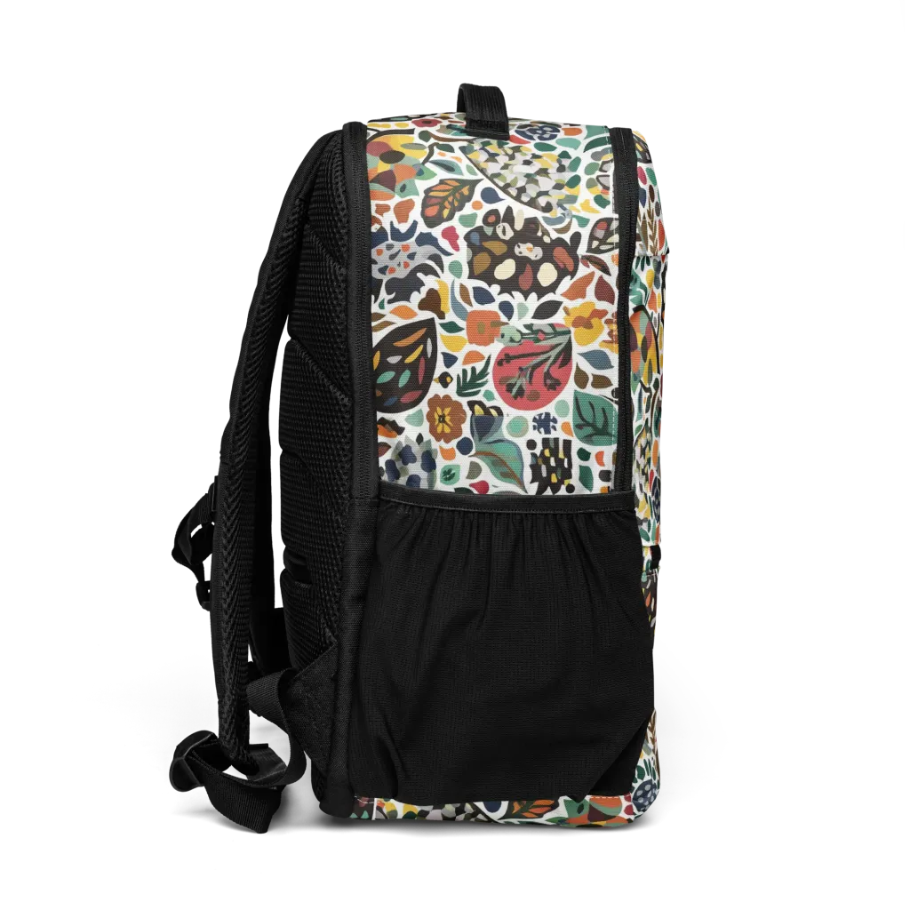Folk Garden Mosaic on Utility Backpack — Right