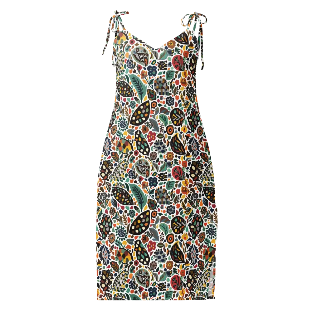 Folk Garden Mosaic on Slip Dress — Front