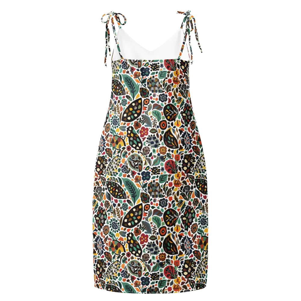 Folk Garden Mosaic on Slip Dress — Back