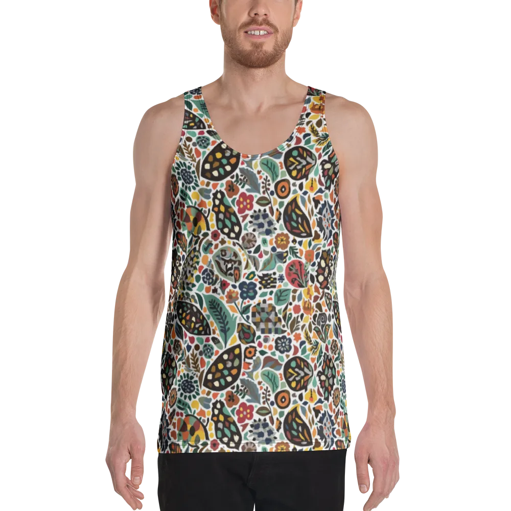 Folk Garden Mosaic on Men's Tank Top — Front