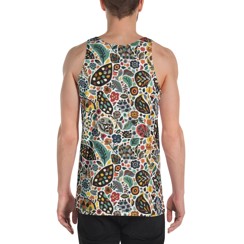 Folk Garden Mosaic on Men's Tank Top — Back