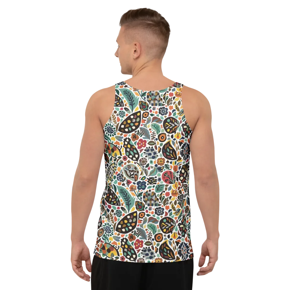 Folk Garden Mosaic on Men's Tank Top — Back