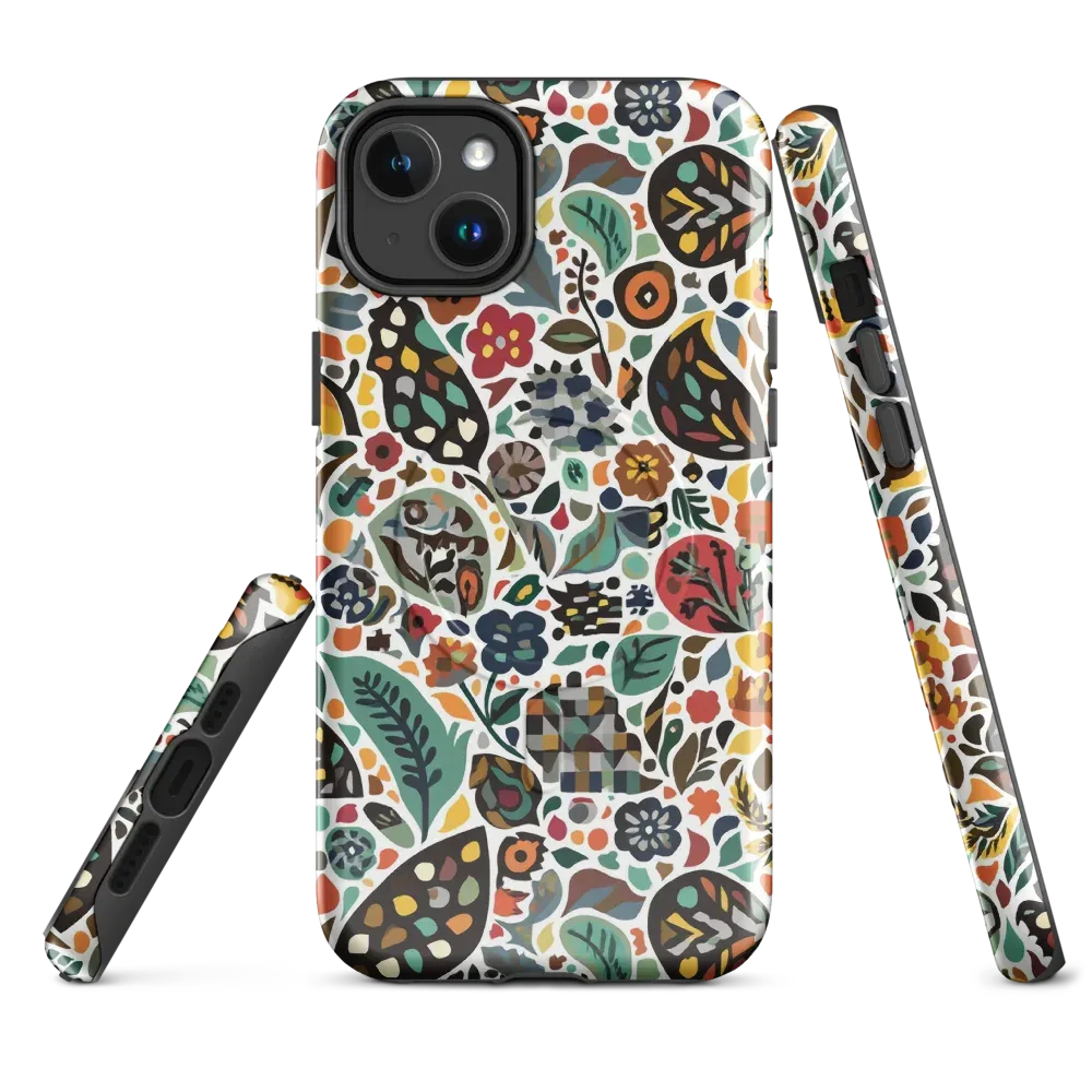 Folk Garden Mosaic on MagSafe Tough Case for iPhone® — Front