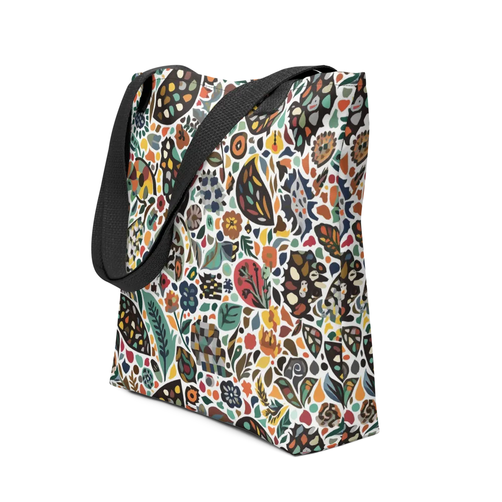 Folk Garden Mosaic on Tote Bag — Front