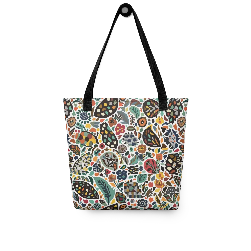 Folk Garden Mosaic on Tote Bag — Front