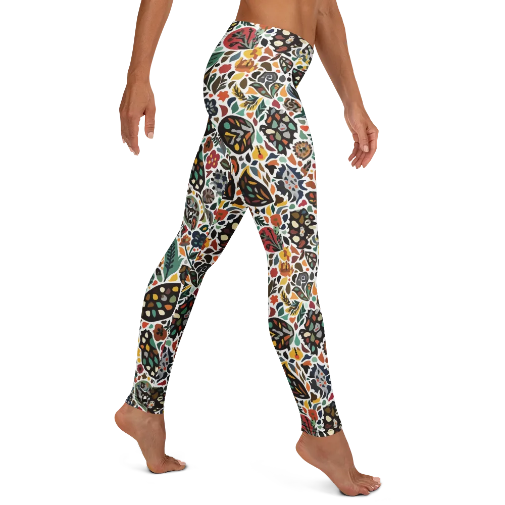 Folk Garden Mosaic on Leggings — Right