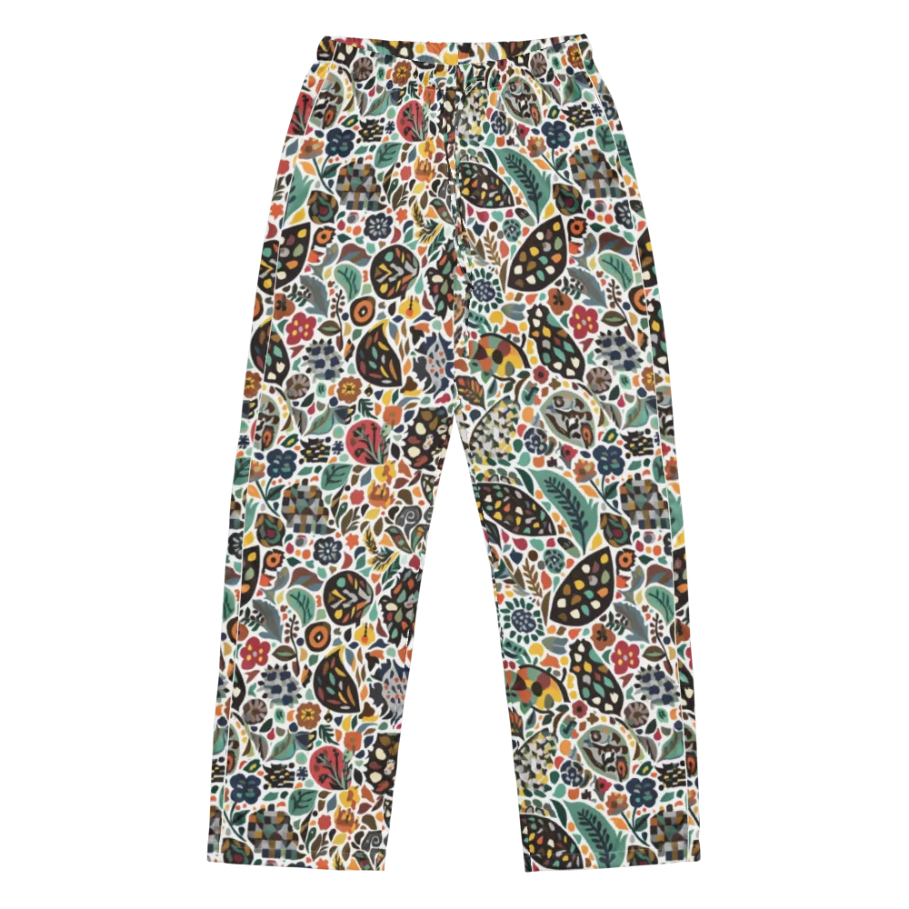 Folk Garden Mosaic on Women's Pajama Pants — Front
