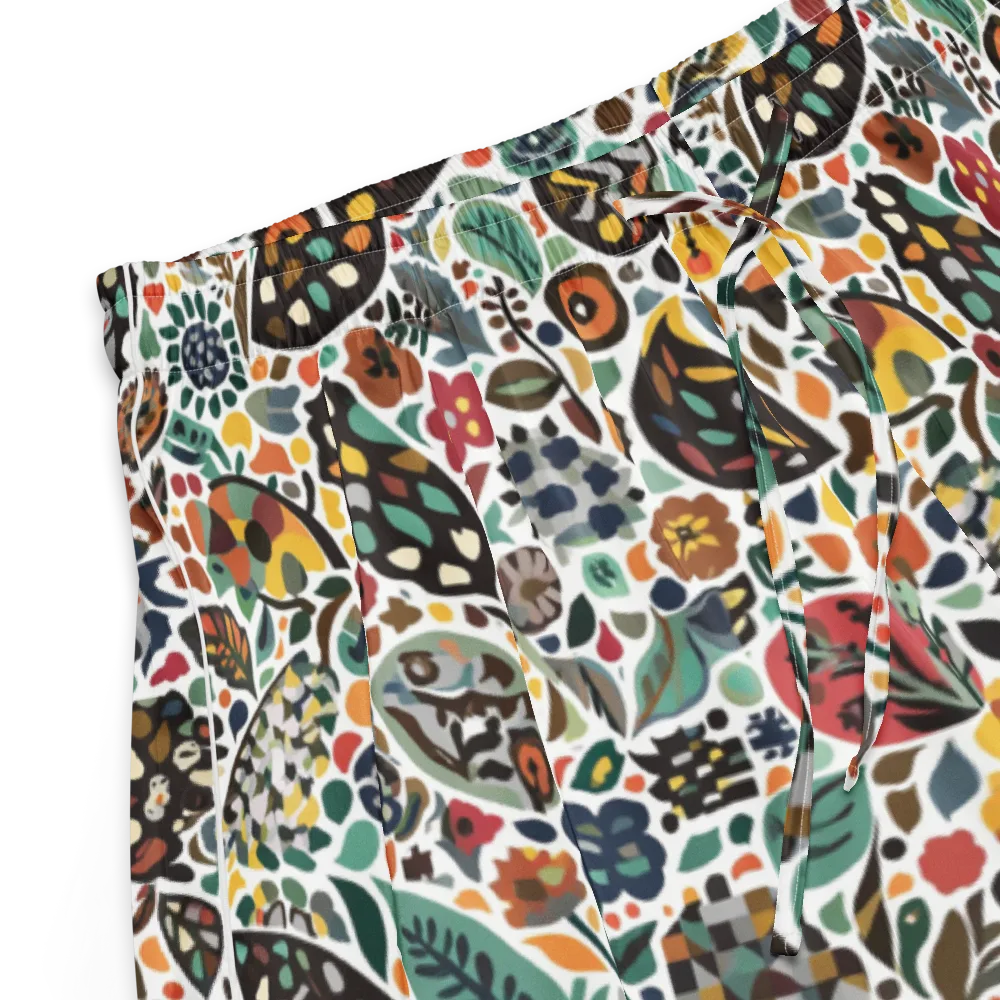 Folk Garden Mosaic on Women's Pajama Shorts — Product details