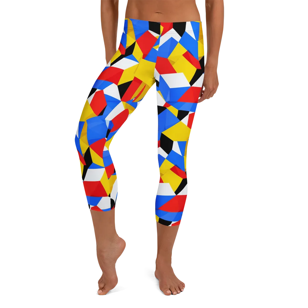 Primary Velocity on Capri Leggings — Front