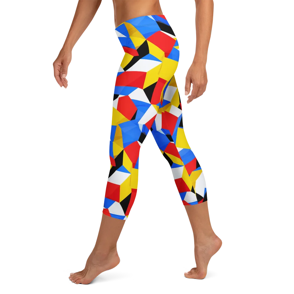 Primary Velocity on Capri Leggings — Left