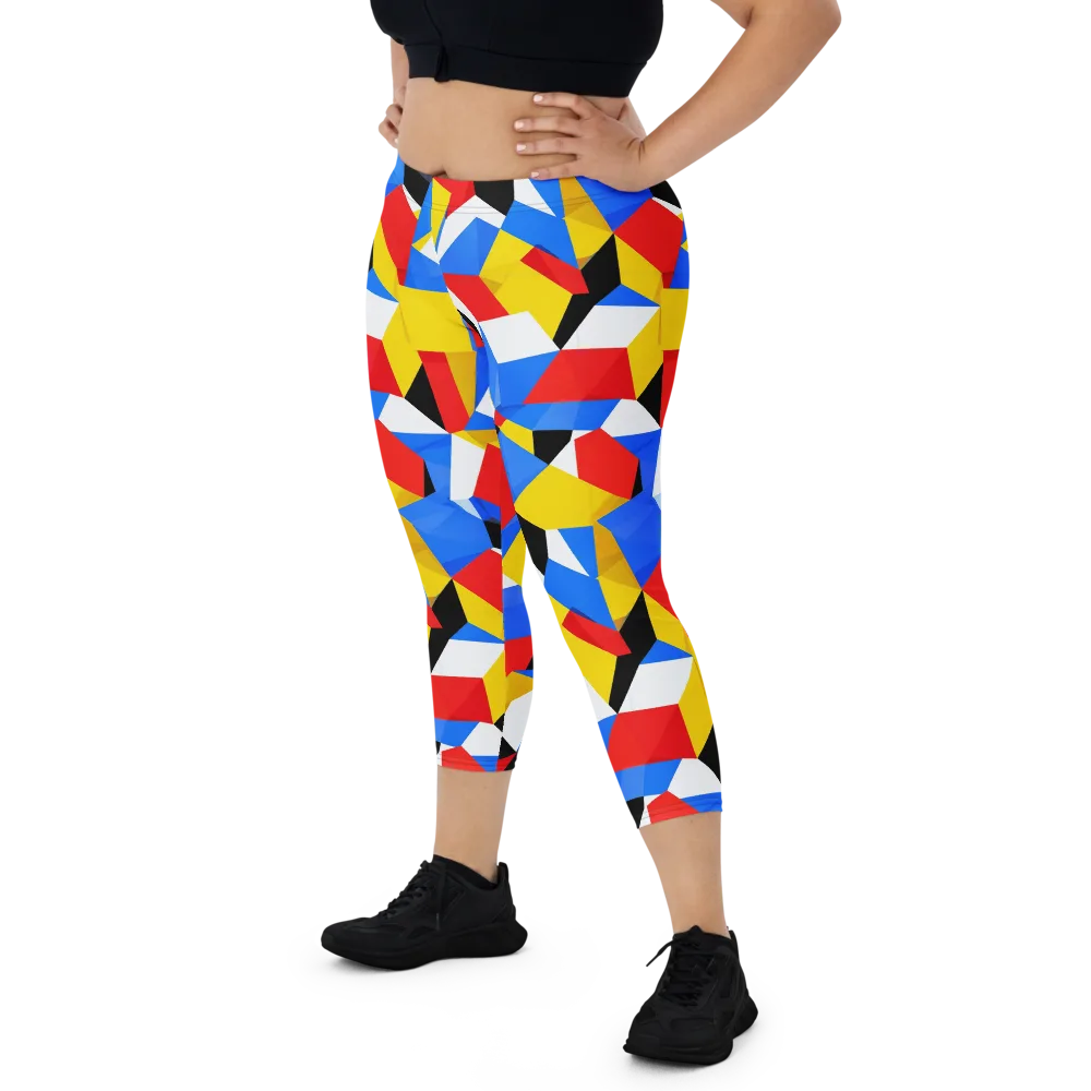 Primary Velocity on Capri Leggings — Front