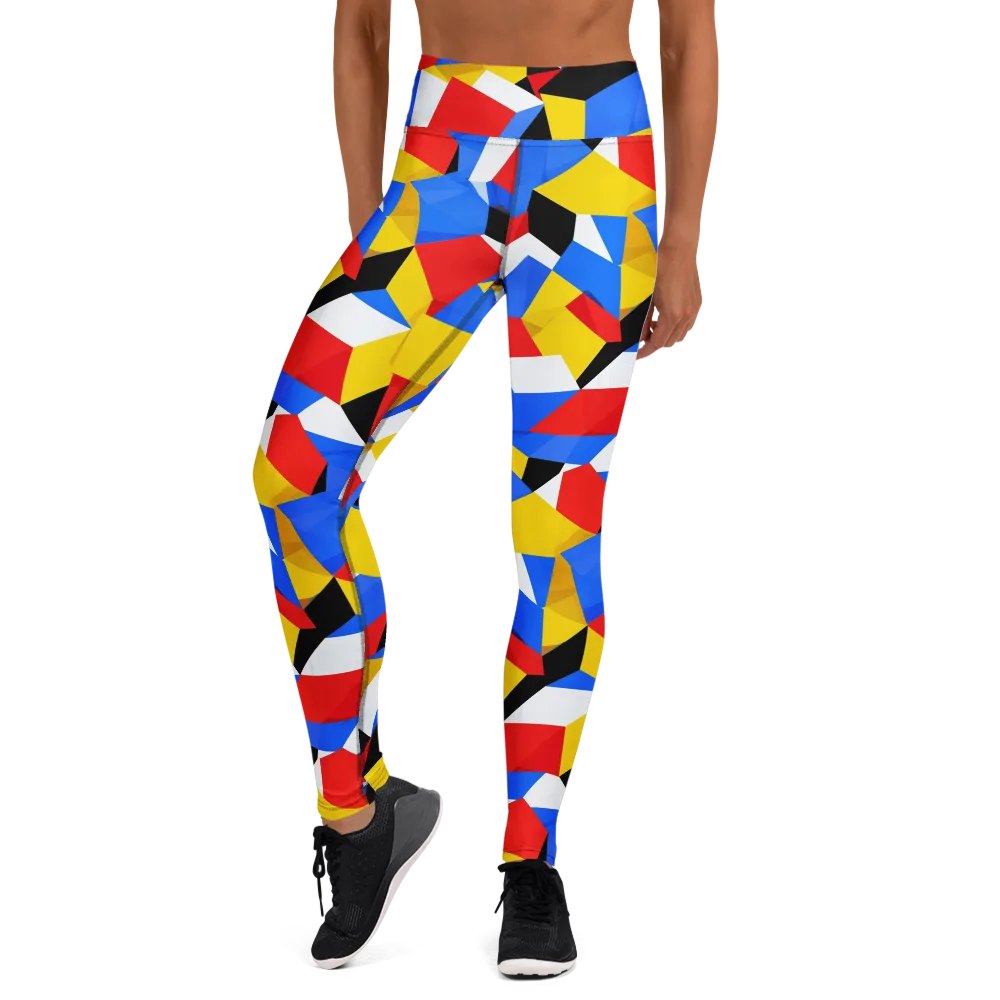 Primary Velocity on Yoga Leggings — Front