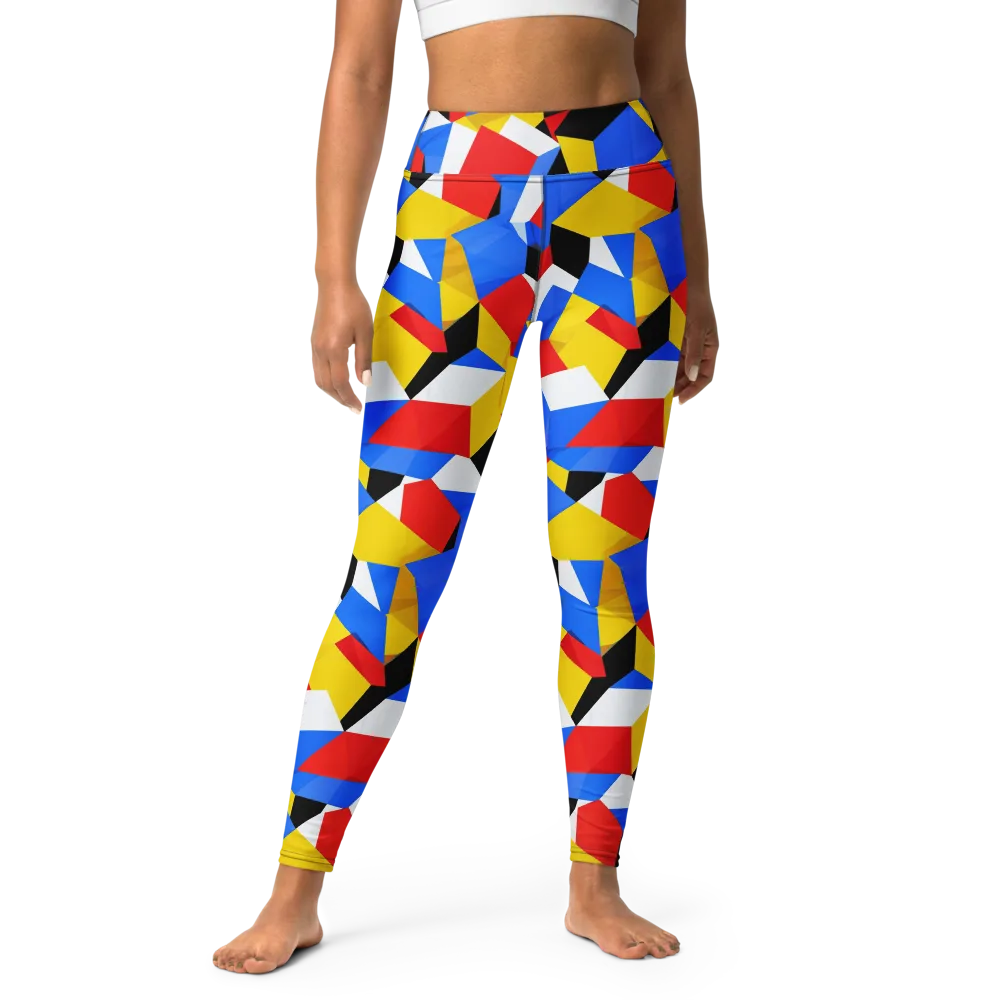 Primary Velocity on Yoga Leggings — Front