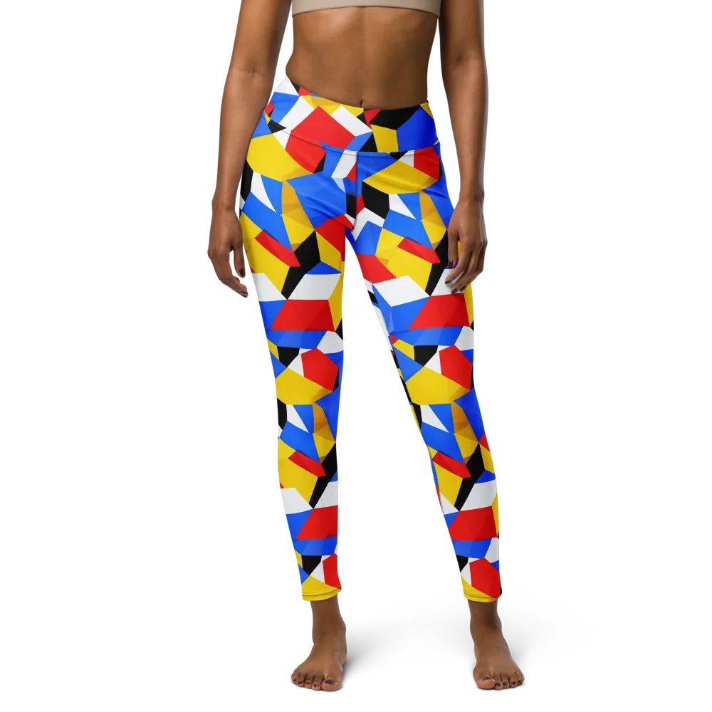 Primary Velocity on Yoga Leggings — Front