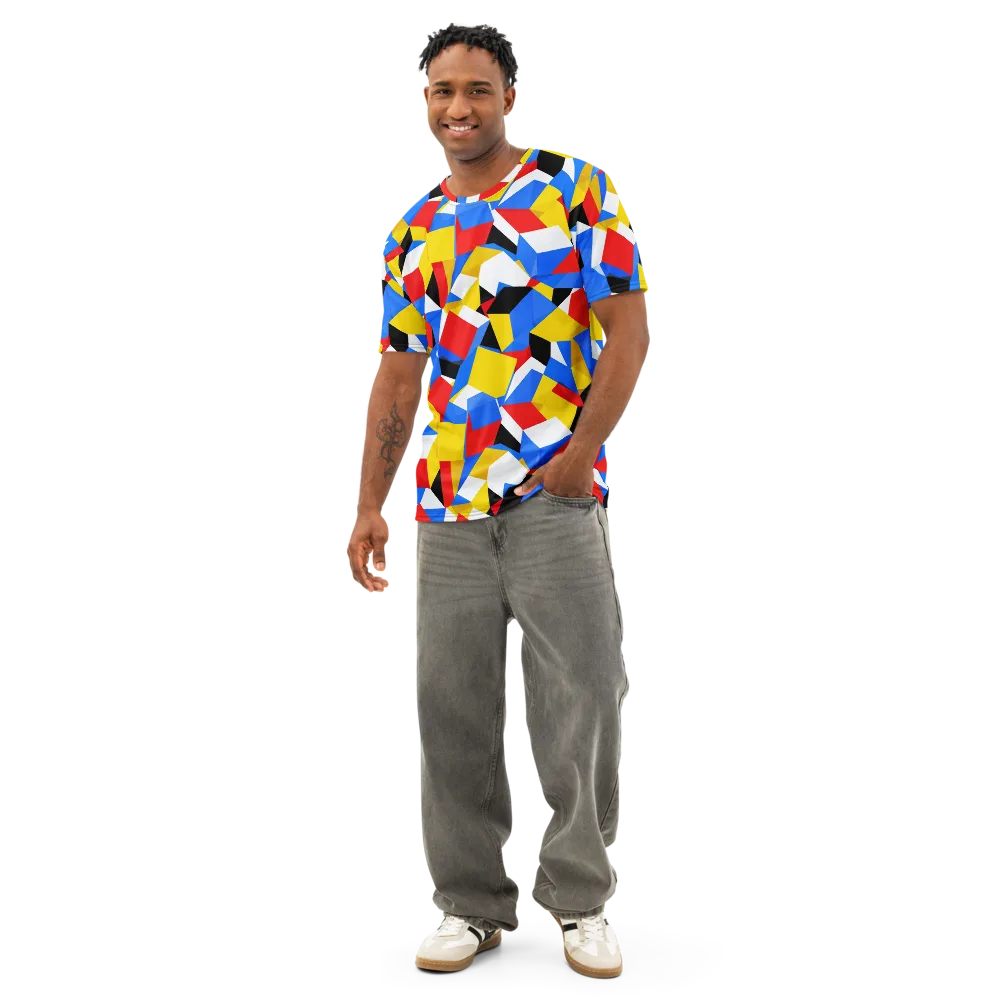 Primary Velocity on Men's Cotton Crew Neck T-Shirt — Front