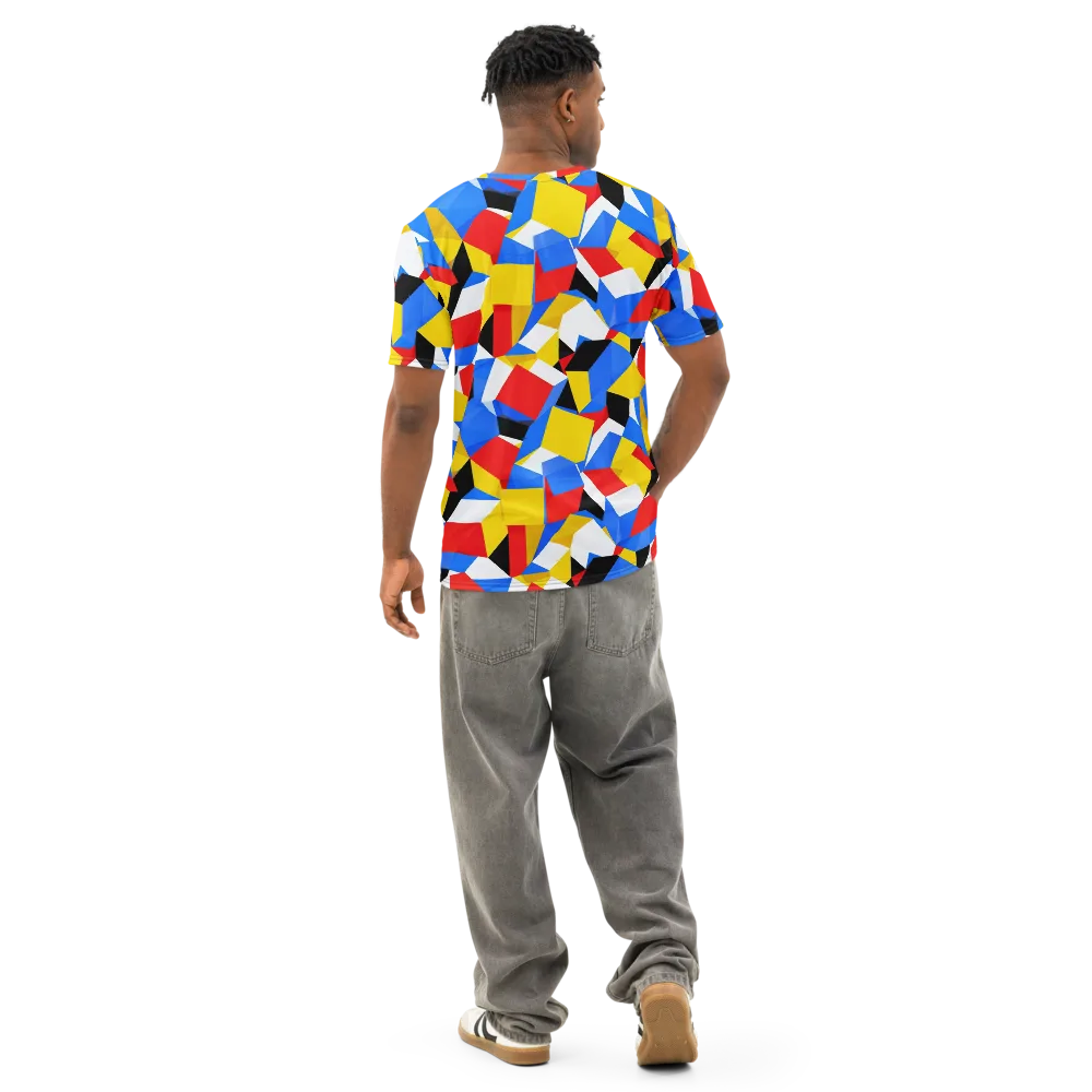 Primary Velocity on Men's Cotton Crew Neck T-Shirt — Back