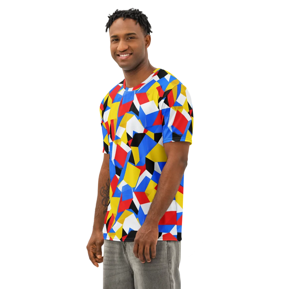 Primary Velocity on Men's Cotton Crew Neck T-Shirt — Left Front