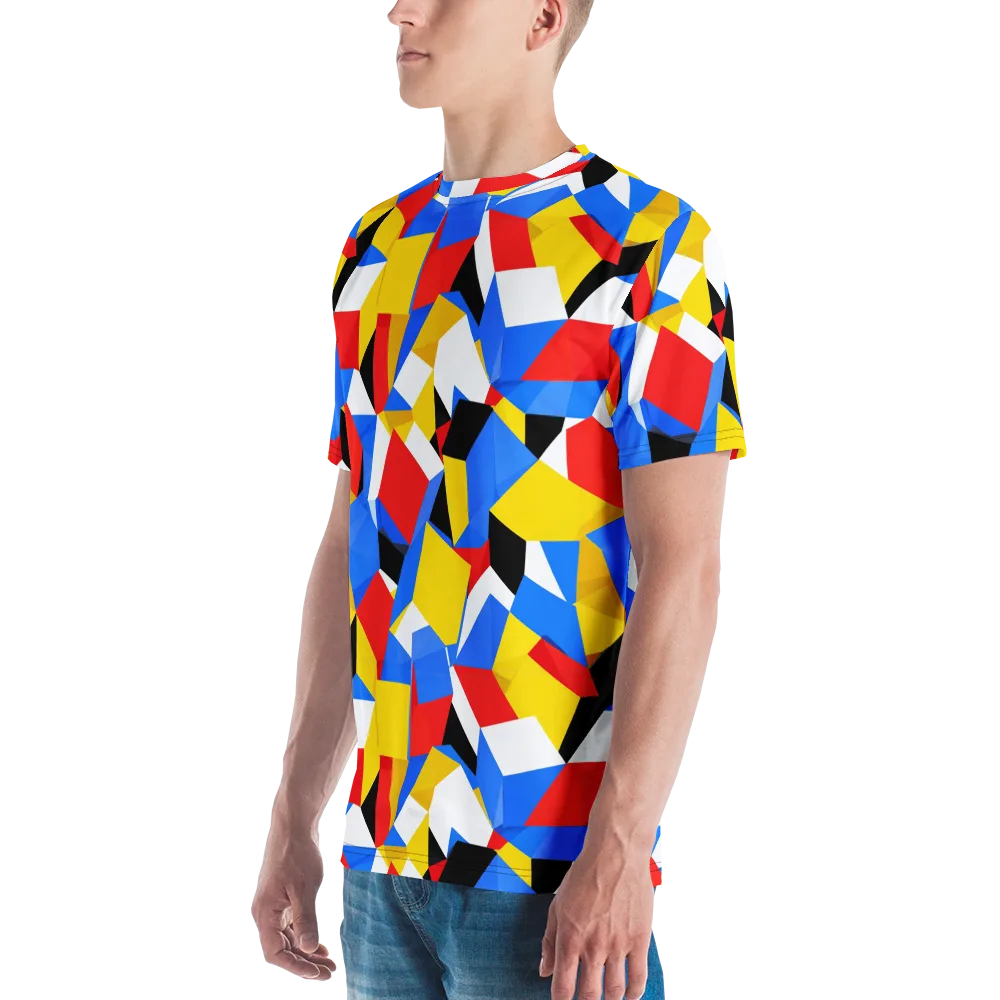 Primary Velocity on Men's Crew Neck T-Shirt — Left
