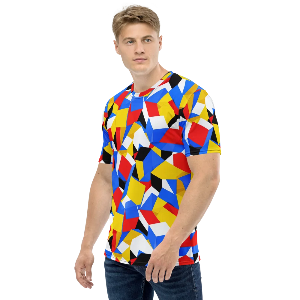 Primary Velocity on Men's Crew Neck T-Shirt — Left