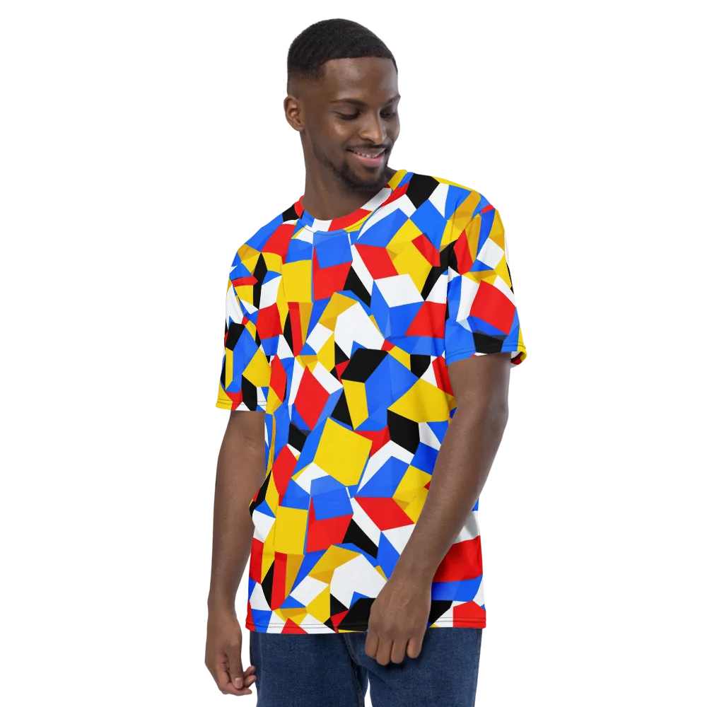 Primary Velocity on Men's Crew Neck T-Shirt — Left