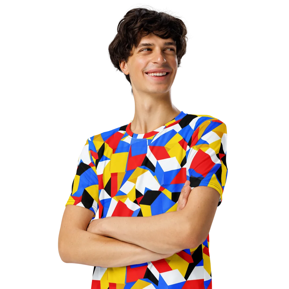 Primary Velocity on Men's Crew Neck T-Shirt — Left Front