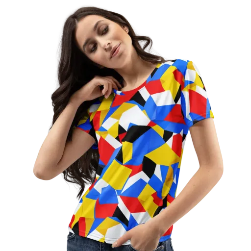 Primary Velocity on a Women's Crew Neck T-Shirt