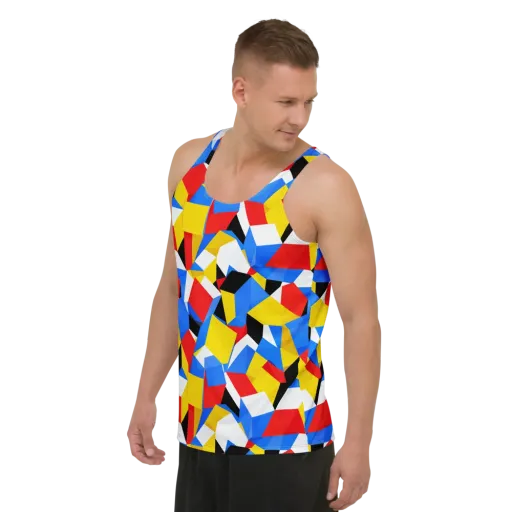 Primary Velocity on a Men's Tank Top