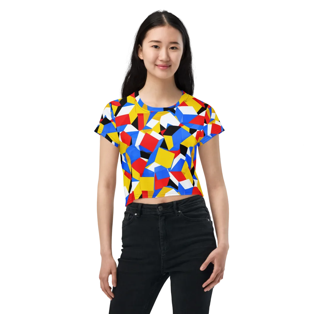 Primary Velocity on Crop Tee — Front