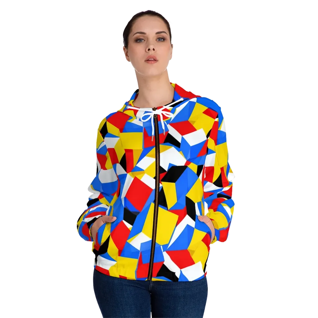 Primary Velocity on Women's Full-Zip Hoodie — Front On Person