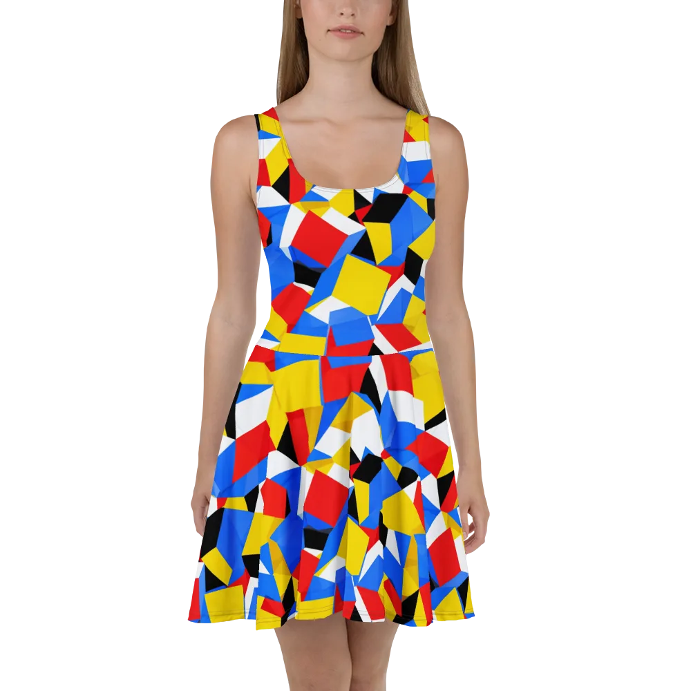 Primary Velocity on Skater Dress — Front