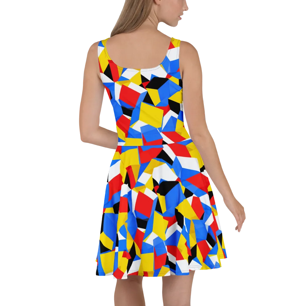 Primary Velocity on Skater Dress — Back