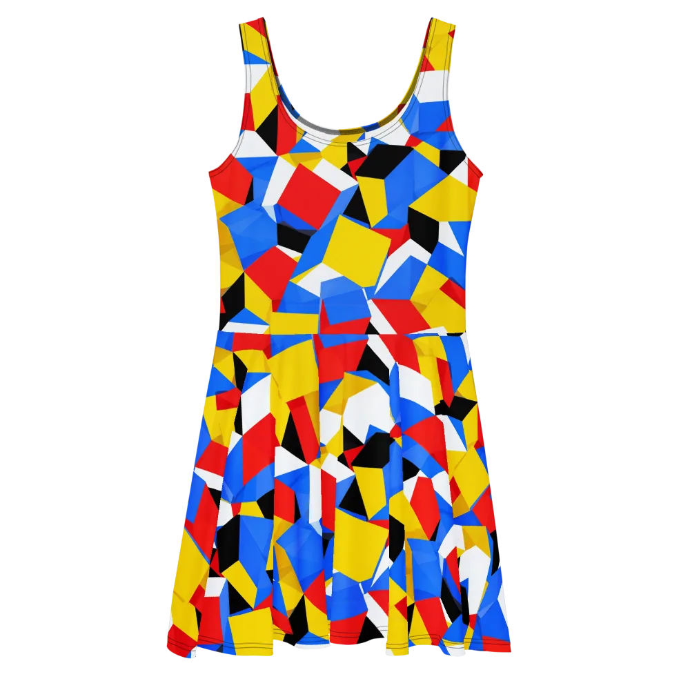 Primary Velocity on Skater Dress — Front