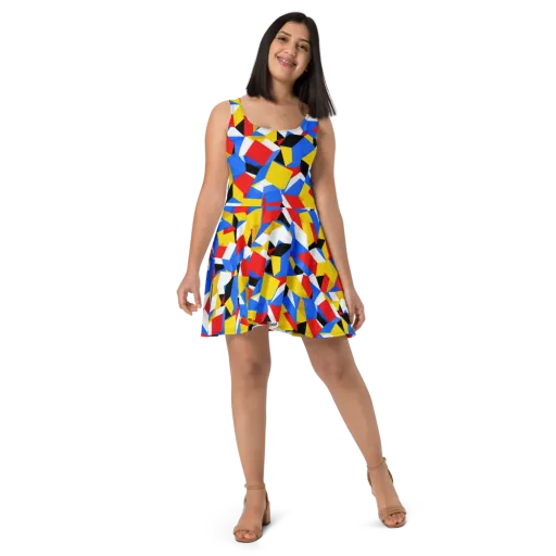 Primary Velocity on a Skater Dress