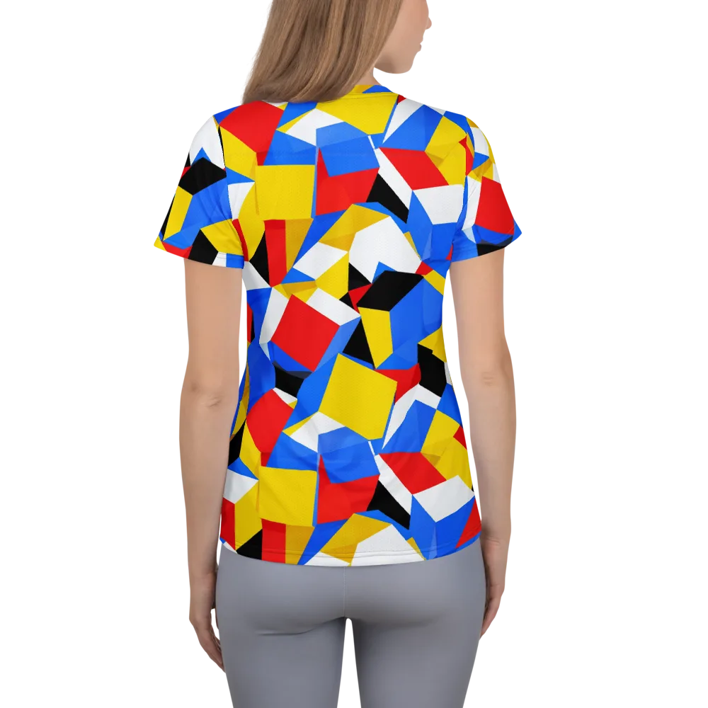 Primary Velocity on Women's Athletic T-Shirt — Back