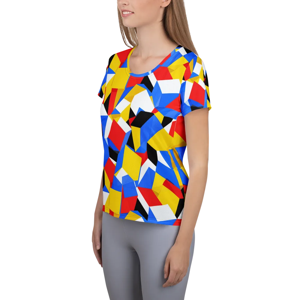Primary Velocity on Women's Athletic T-Shirt — Left