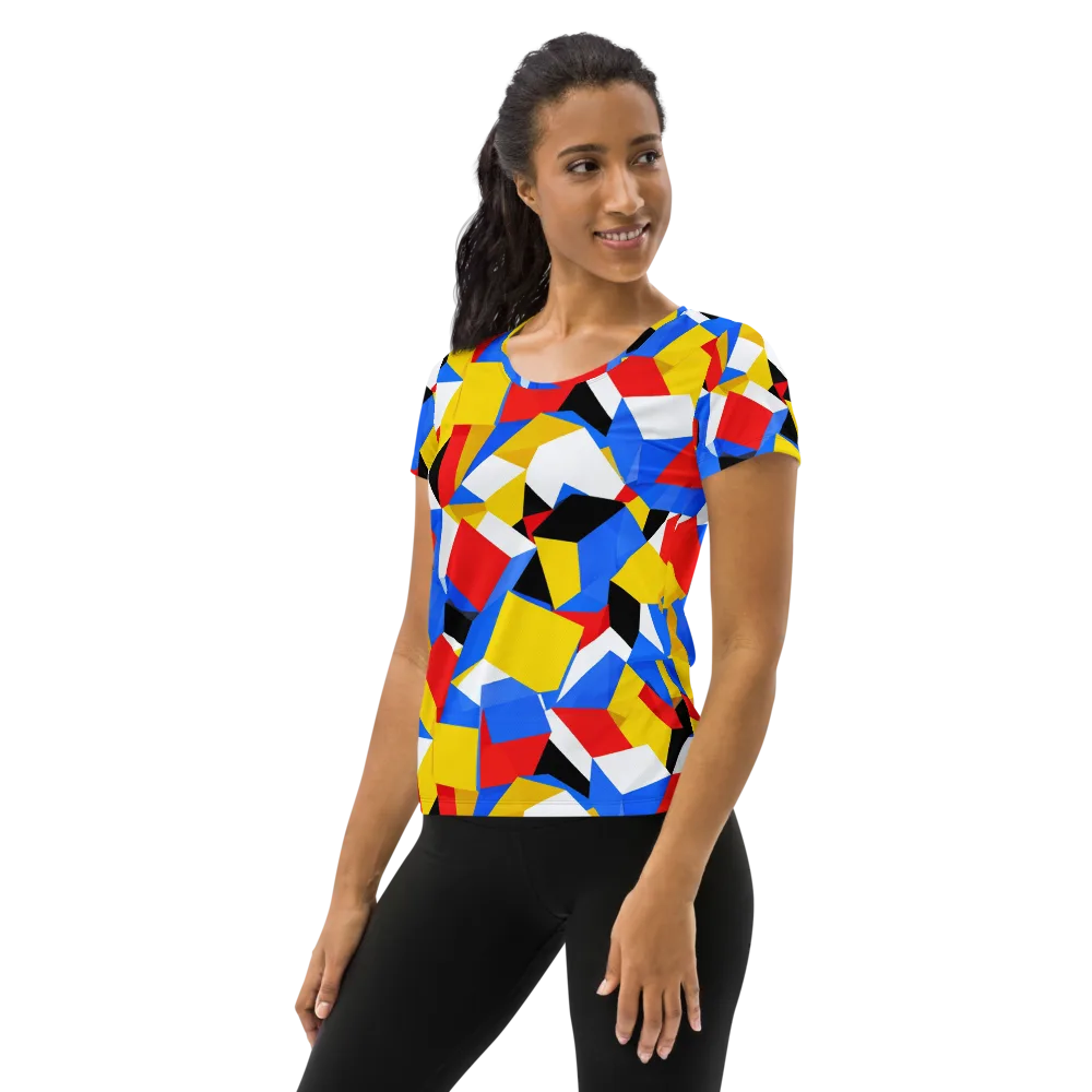 Primary Velocity on Women's Athletic T-Shirt — Left