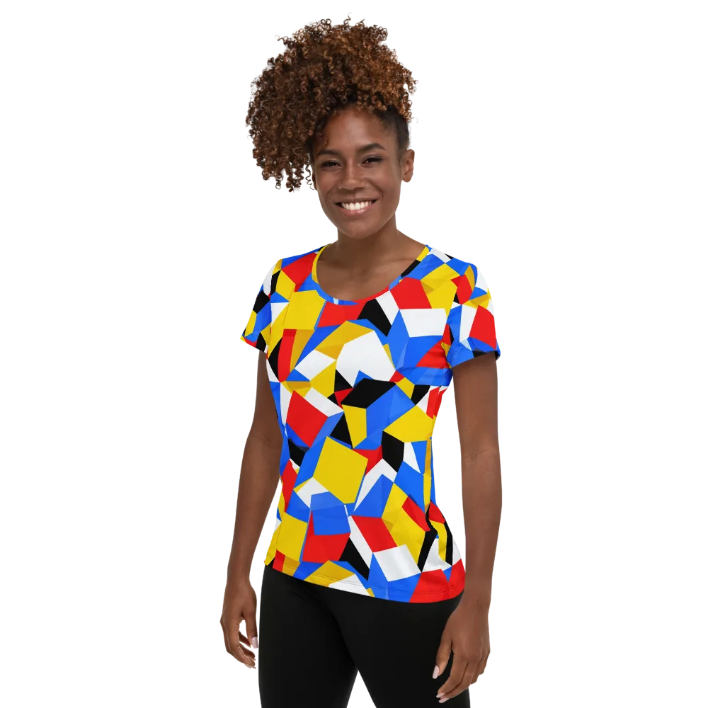 Primary Velocity on Women's Athletic T-Shirt — Left