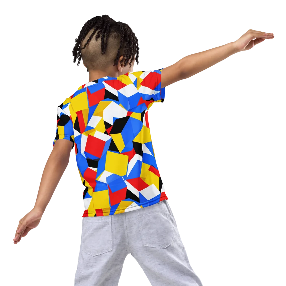Primary Velocity on Kids Crew Neck T-Shirt — Back