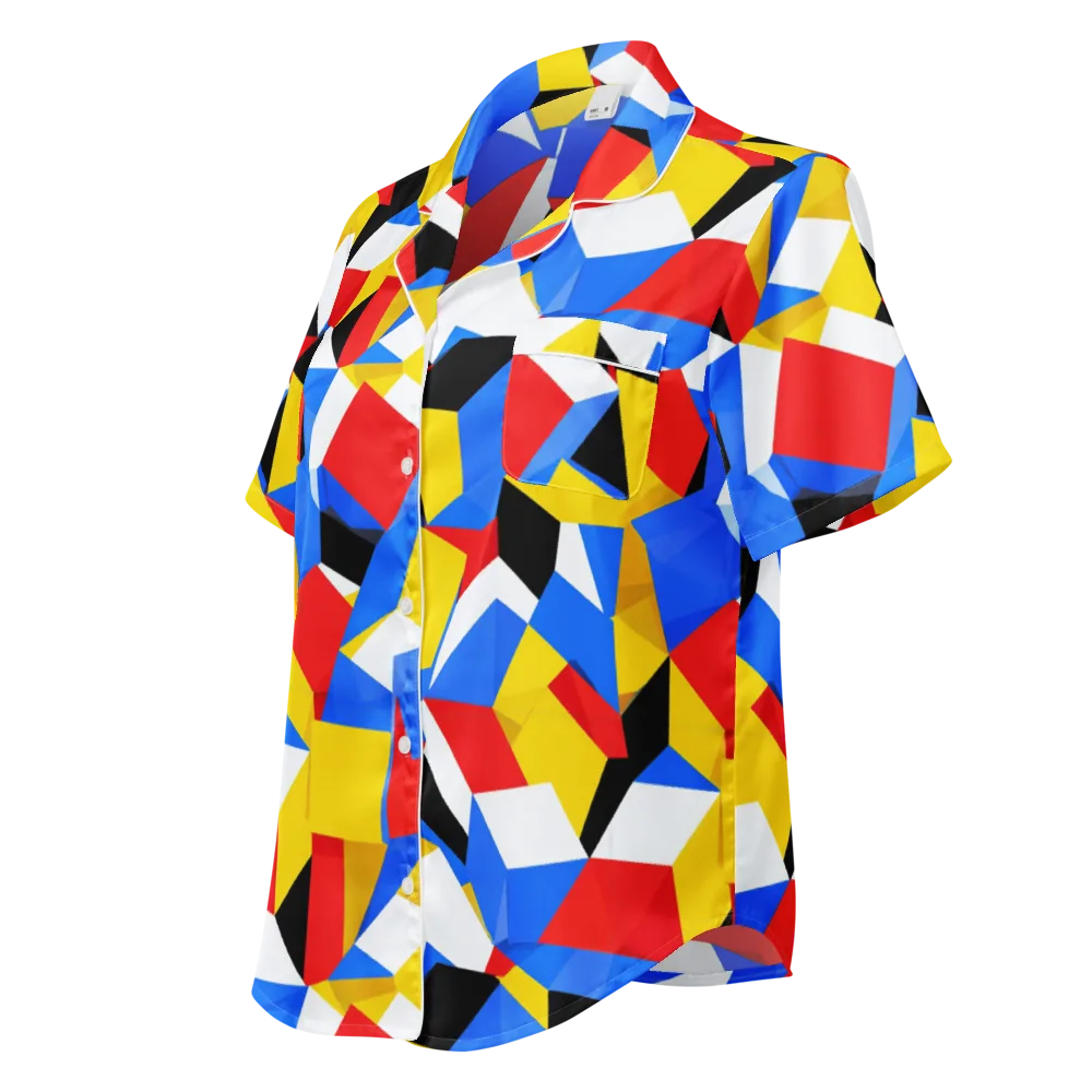 Primary Velocity on Women's Short Sleeve Pajama Top — Left Front