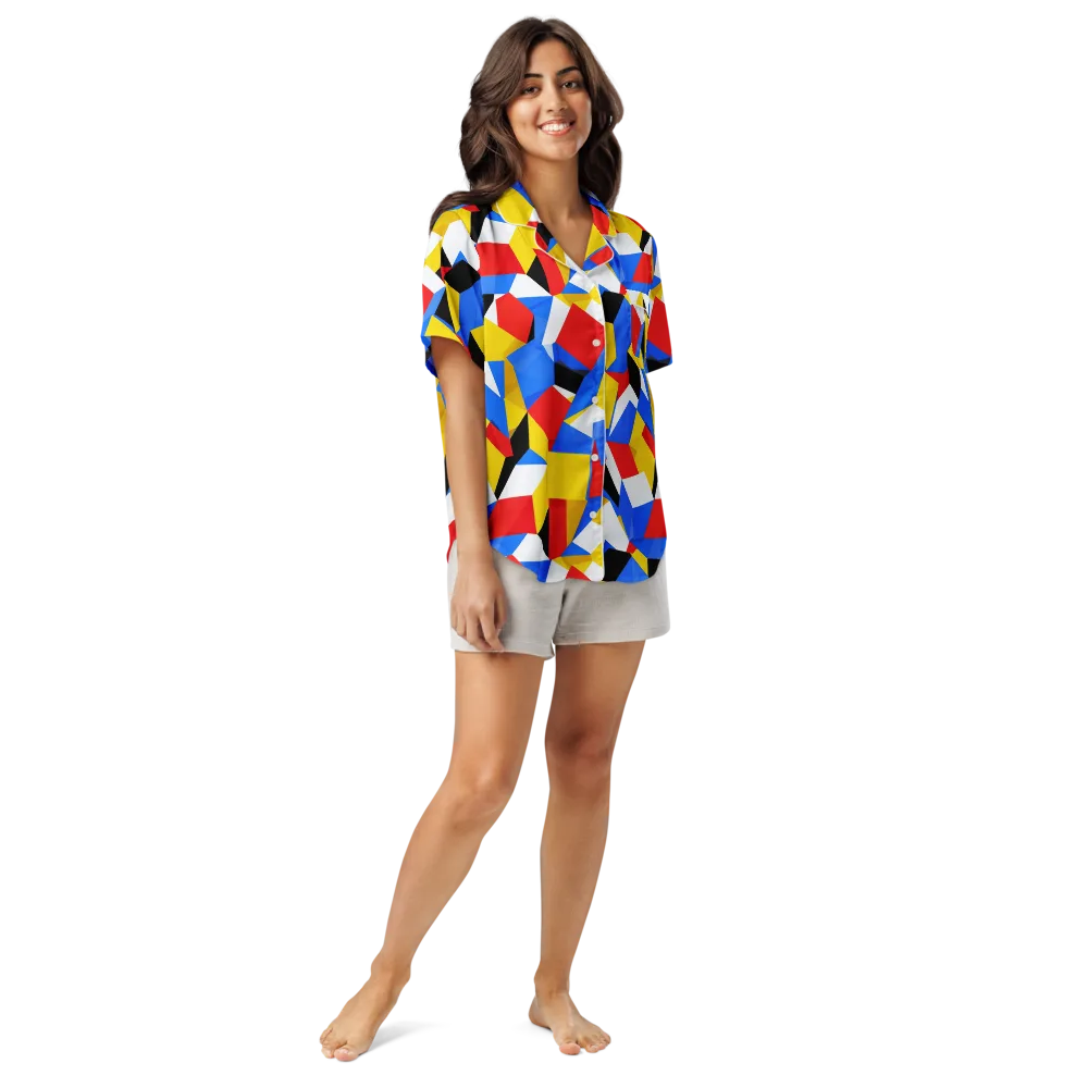 Primary Velocity on Women's Short Sleeve Pajama Top — Front