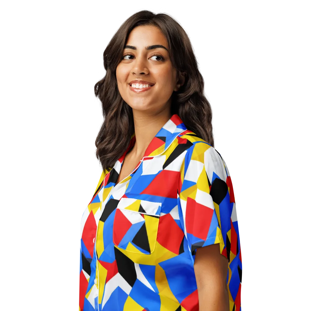 Primary Velocity on Women's Short Sleeve Pajama Top — Left Front
