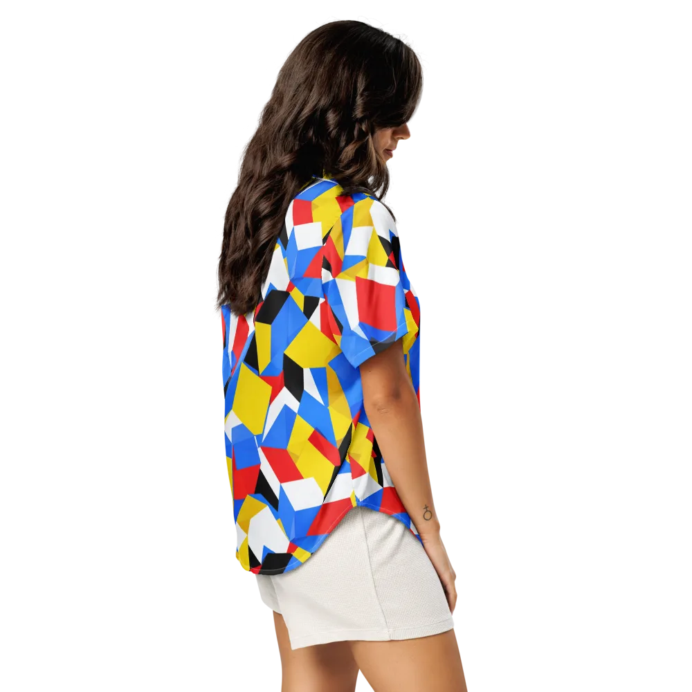 Primary Velocity on Women's Short Sleeve Pajama Top — Right Back