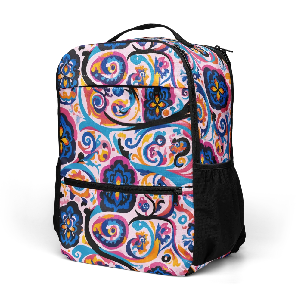 Carnival Paisley on Utility Backpack — Left Front