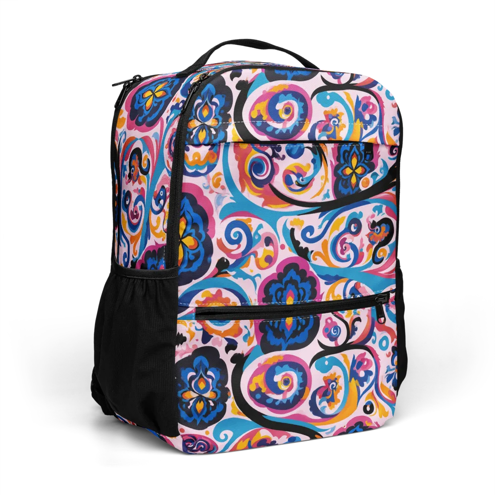 Carnival Paisley on Utility Backpack — Right Front