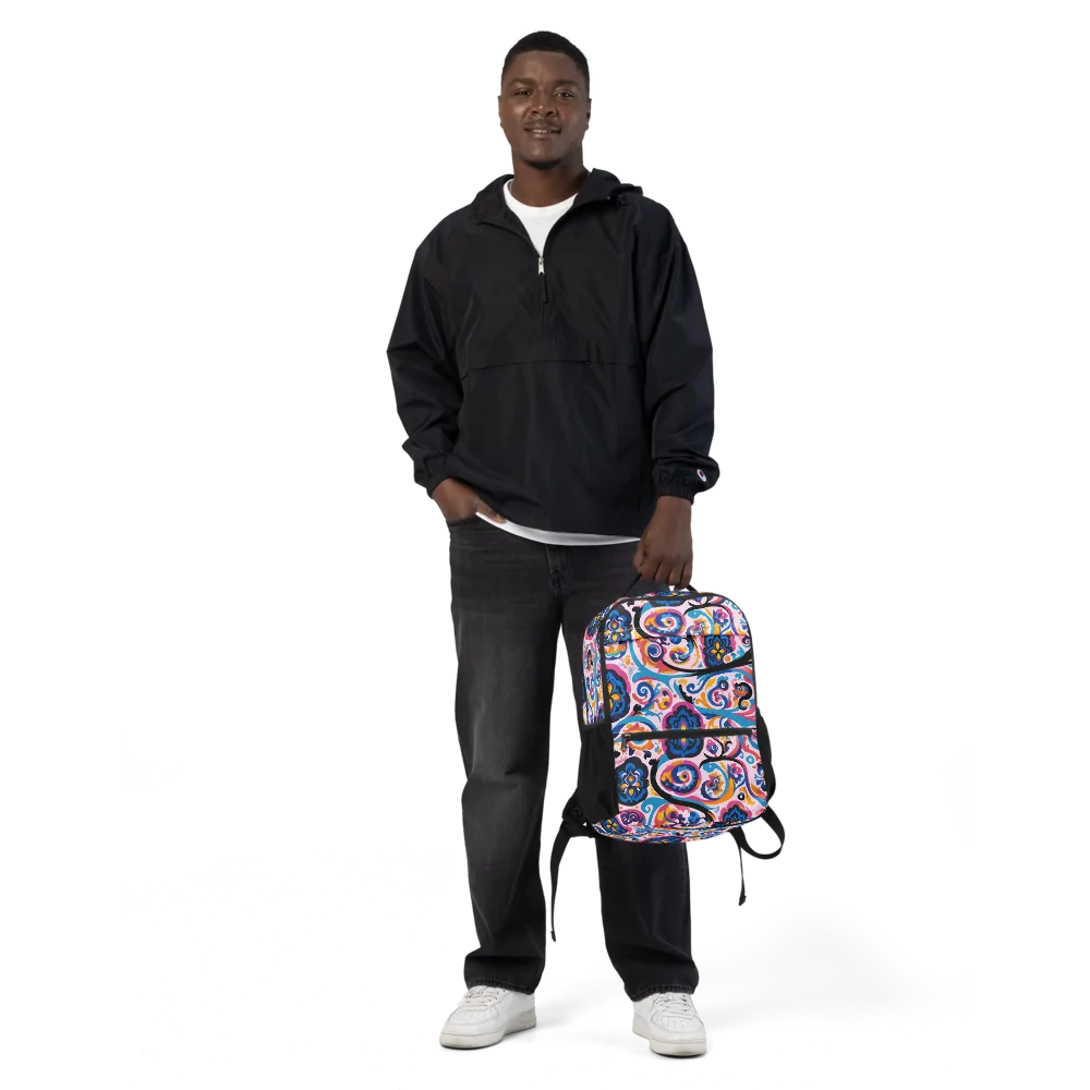 Carnival Paisley on Utility Backpack — Front