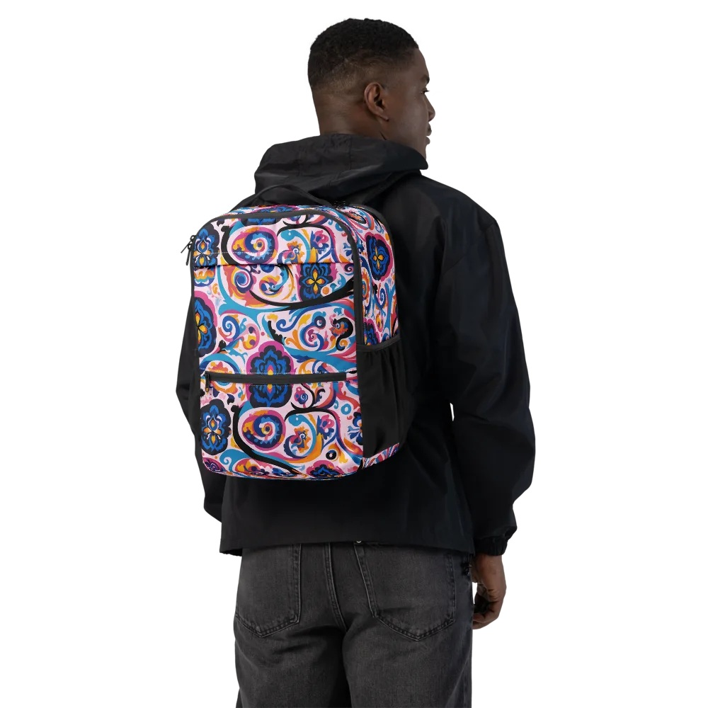 Carnival Paisley on Utility Backpack — Back