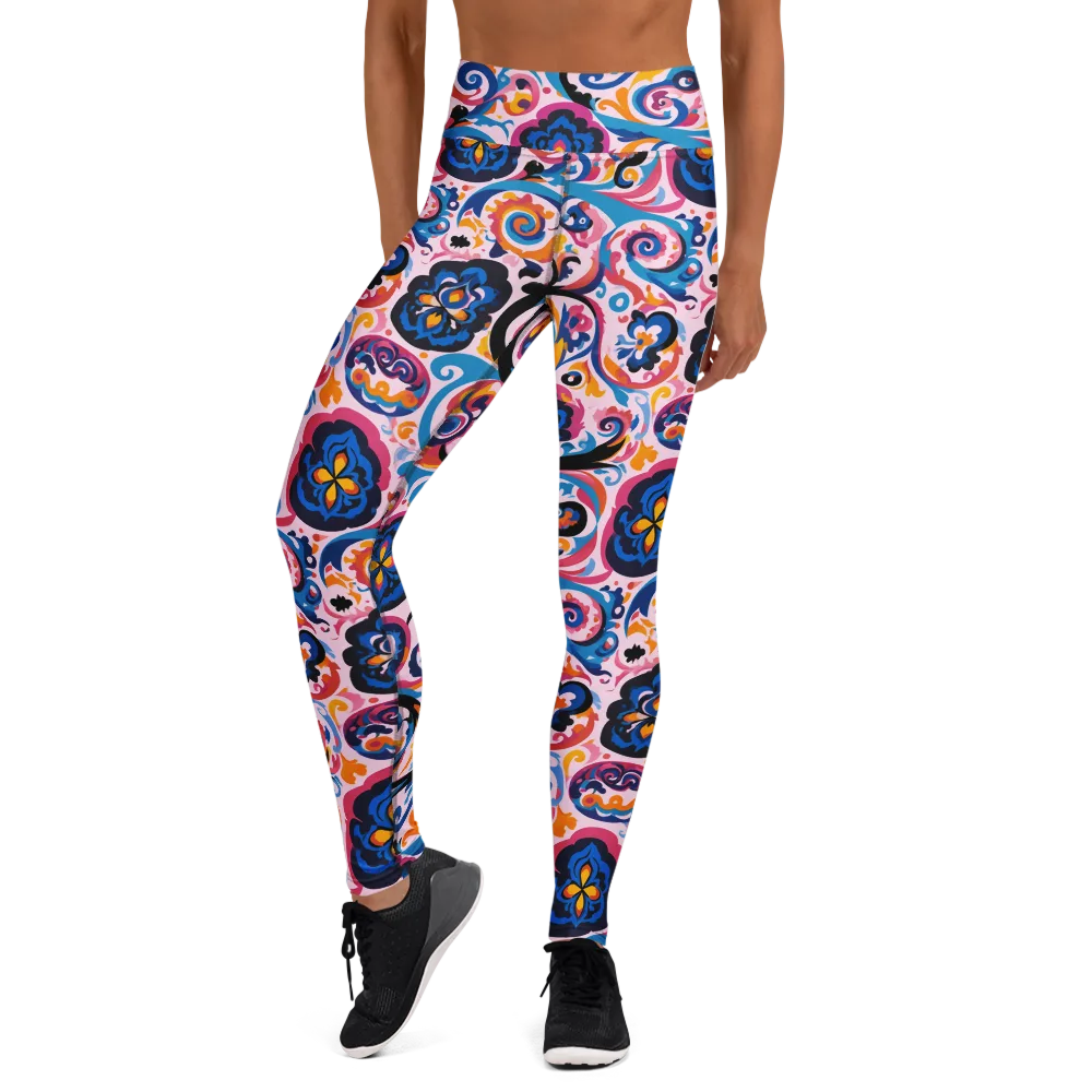 Carnival Paisley on Yoga Leggings — Front