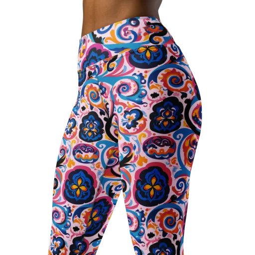 Carnival Paisley on a Yoga Leggings